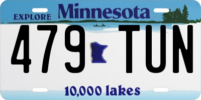 MN license plate 479TUN