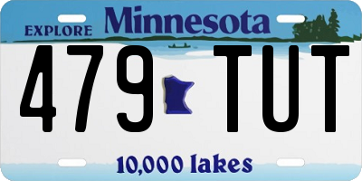 MN license plate 479TUT
