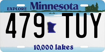 MN license plate 479TUY