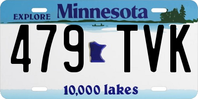 MN license plate 479TVK