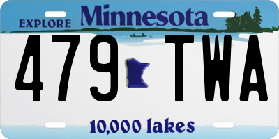 MN license plate 479TWA