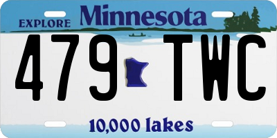MN license plate 479TWC