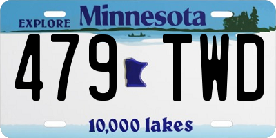 MN license plate 479TWD