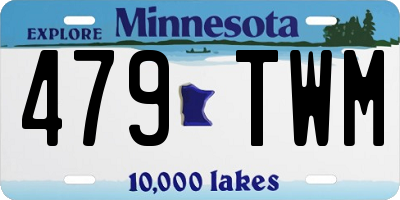 MN license plate 479TWM