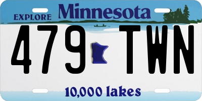 MN license plate 479TWN