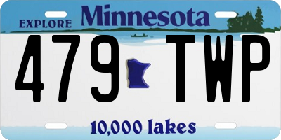 MN license plate 479TWP