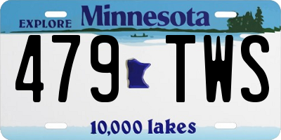 MN license plate 479TWS