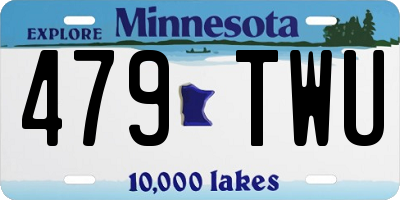 MN license plate 479TWU