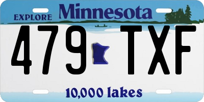 MN license plate 479TXF