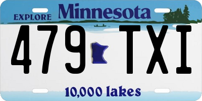 MN license plate 479TXI