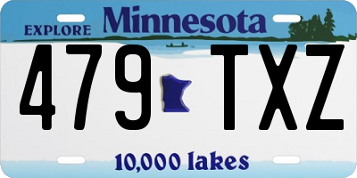 MN license plate 479TXZ