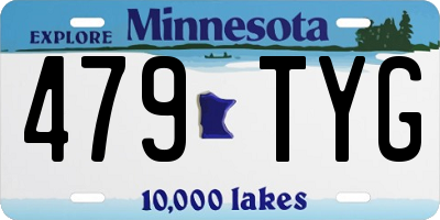 MN license plate 479TYG