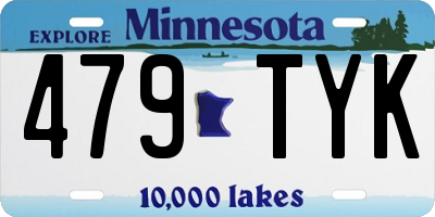 MN license plate 479TYK