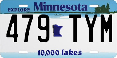 MN license plate 479TYM
