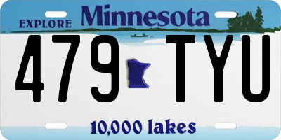 MN license plate 479TYU