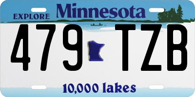 MN license plate 479TZB