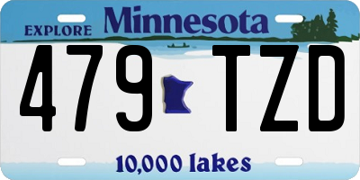 MN license plate 479TZD