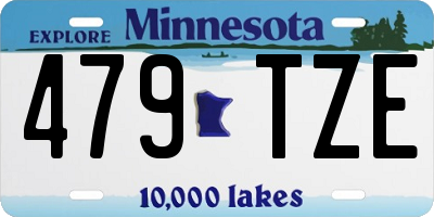 MN license plate 479TZE