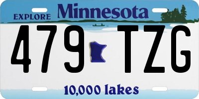MN license plate 479TZG