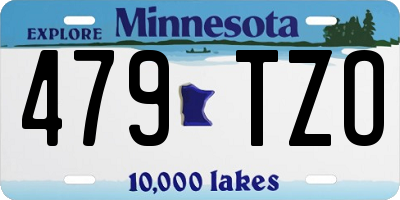 MN license plate 479TZO