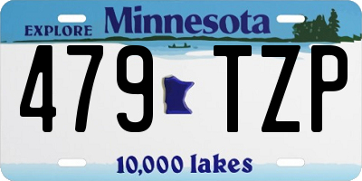MN license plate 479TZP