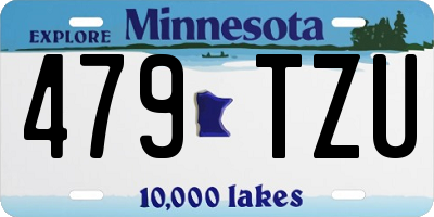 MN license plate 479TZU