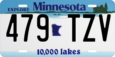 MN license plate 479TZV