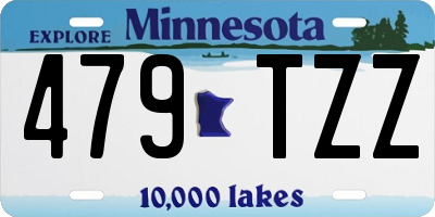 MN license plate 479TZZ