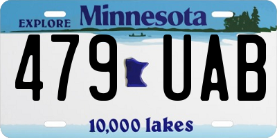 MN license plate 479UAB