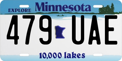 MN license plate 479UAE