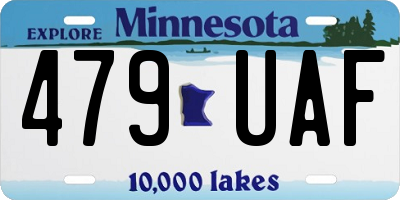 MN license plate 479UAF
