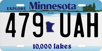 MN license plate 479UAH