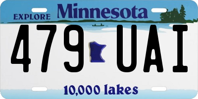 MN license plate 479UAI