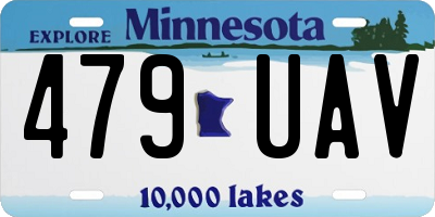 MN license plate 479UAV