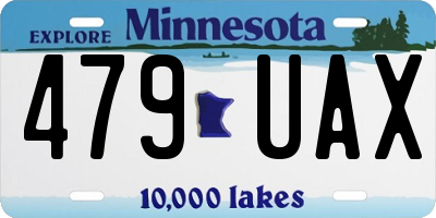 MN license plate 479UAX