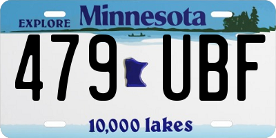 MN license plate 479UBF