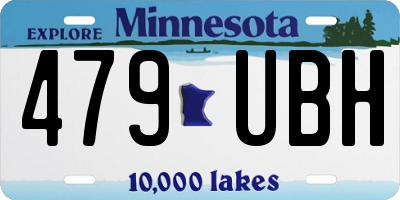 MN license plate 479UBH