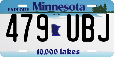 MN license plate 479UBJ