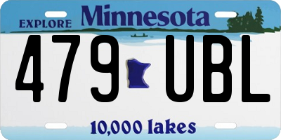 MN license plate 479UBL