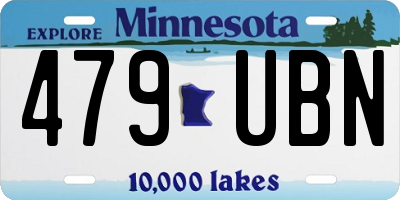 MN license plate 479UBN