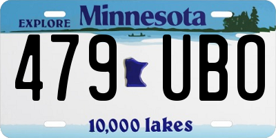 MN license plate 479UBO