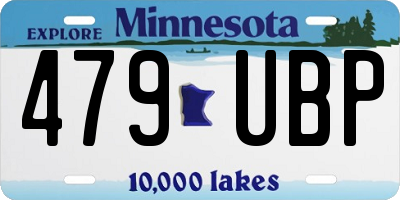 MN license plate 479UBP