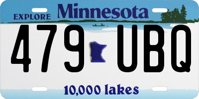 MN license plate 479UBQ