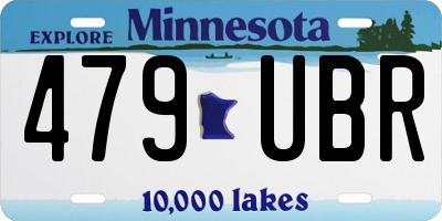 MN license plate 479UBR