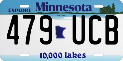 MN license plate 479UCB