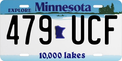 MN license plate 479UCF