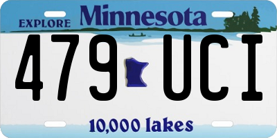 MN license plate 479UCI