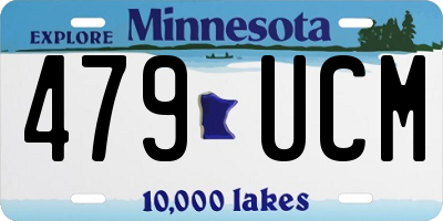 MN license plate 479UCM