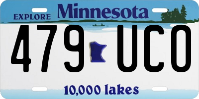 MN license plate 479UCO