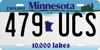 MN license plate 479UCS